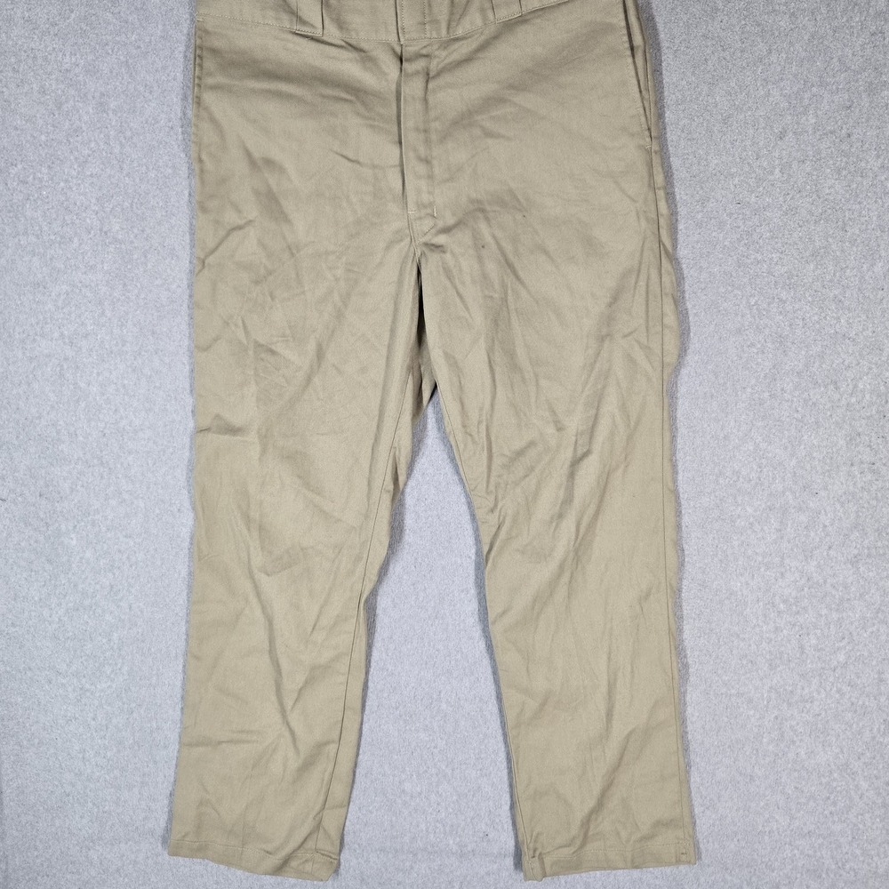 Dickies Men Pants 38X32 Khaki Khakis Twill 874 Work Pants Logo Original Fit